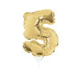 balão dourado formato número quinto