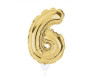 balão dourado formato número seis