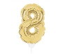 balão dourado formato número oito