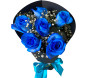 Buquê de 6 rosas azuis
